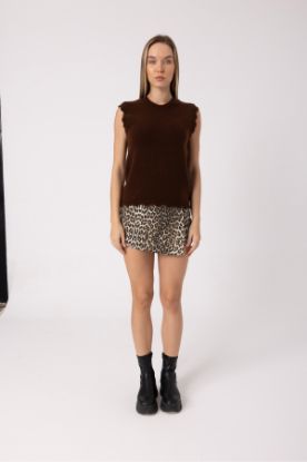 Picture of Soft Textured Women’s Sweater Vest with Detailed Sleeves